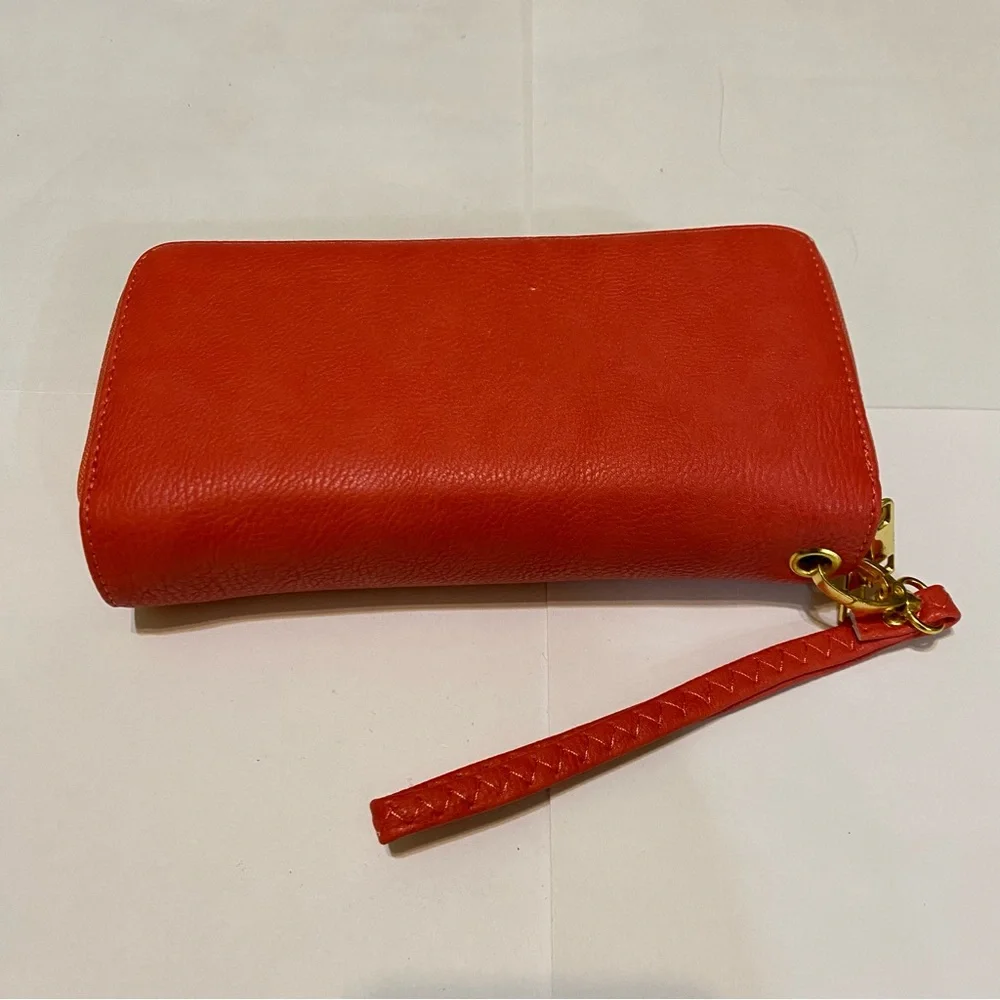 Michael Kors Coral Wristlet with Gold Accents